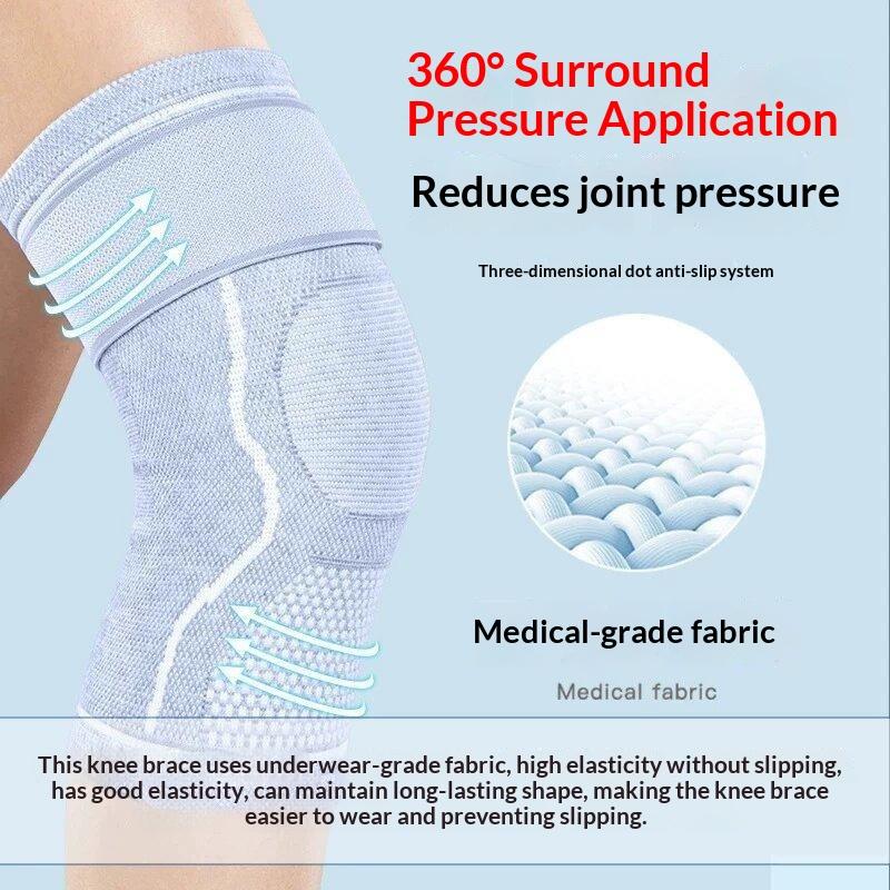 Compression Knee Sleeve - Verstelbare antislip compressie kniebrace ademende hoes