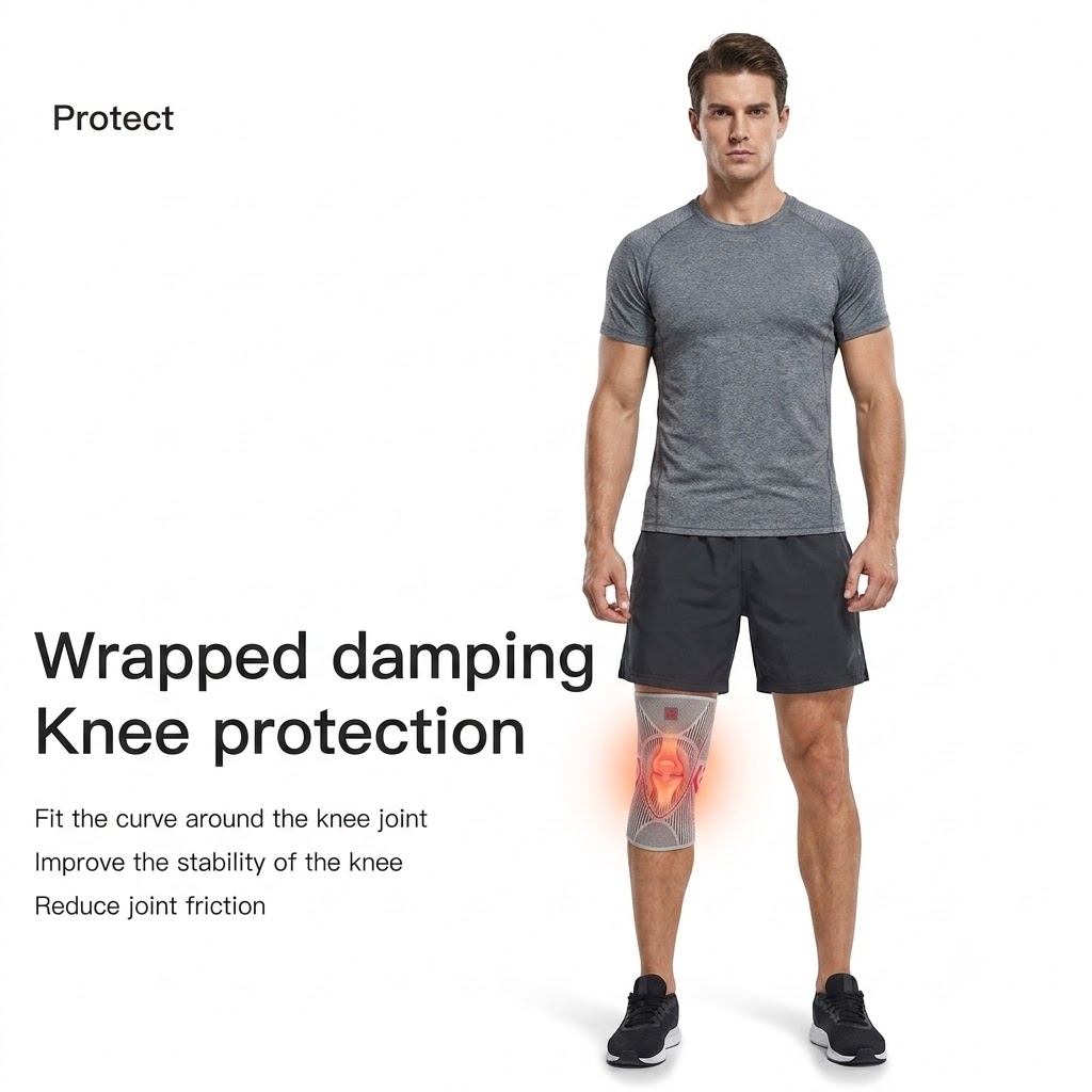 Compression Knee Sleeve - 1PC Kniebeschermers Compressie Kniebeschermer Kniebeugels Voor