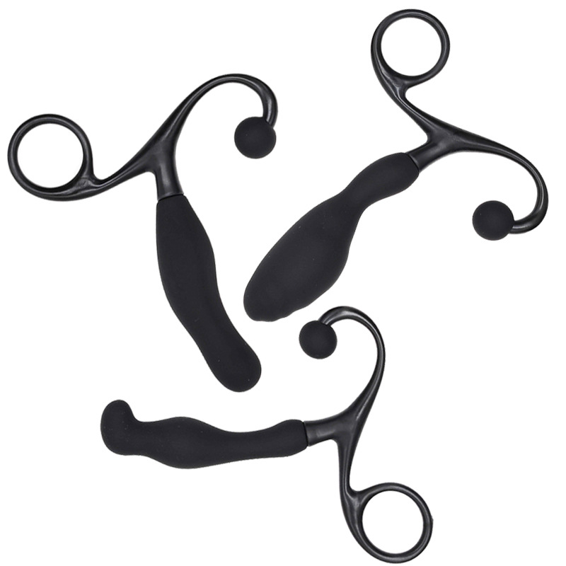 Wellness Health. Ring - Ergonomische siliconen prostaatstimulator met vingerringhandvat Gebogen