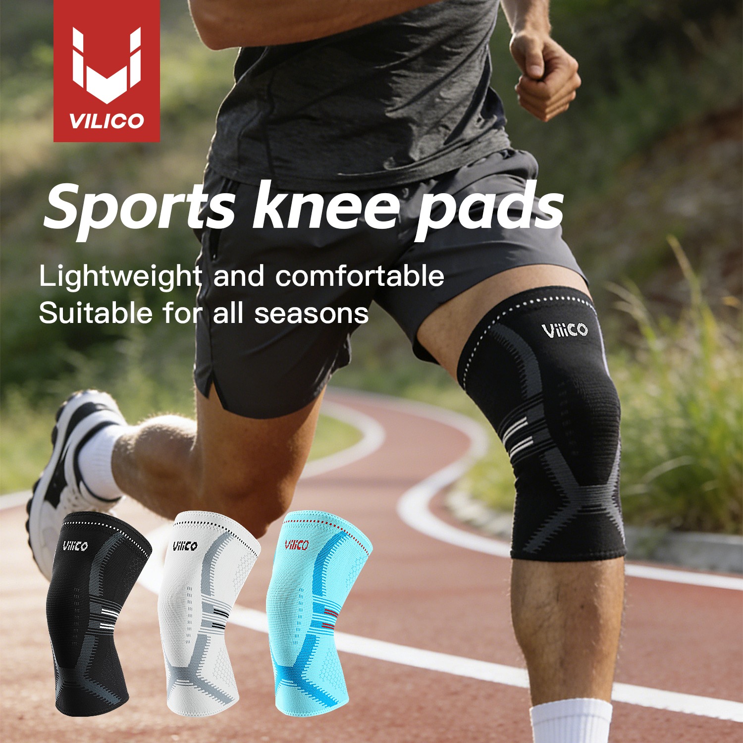 Compression Knee Sleeve - 1 stuks kniebrace voor dames &